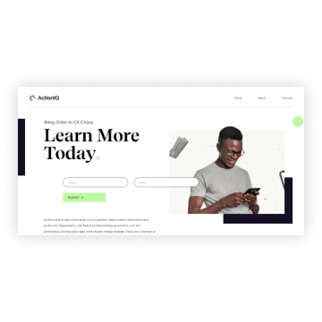 ActionIQ landing page by Disruptive Advertising