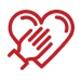 hand over heart caring icon core values