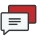 Red Chat Message icon