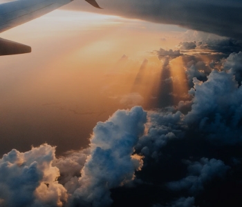 aerial view of the ocean from an airplane