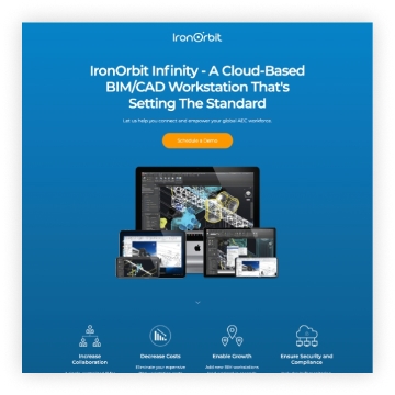 IronOrbit landing page design by Disruptive Advertising