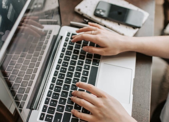 person using a laptop